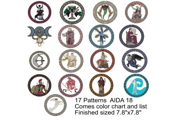 17 Greek Deities Embroidery Patterns Review