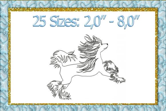 Chinese Crested Embroidery Design