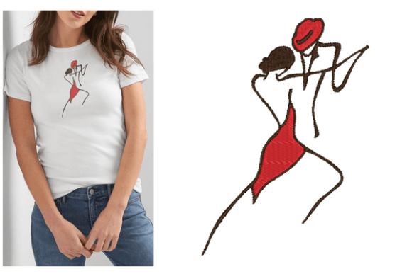 Couple Dance Embroidery Designs