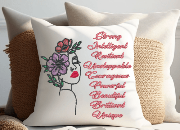 Elegant Lady with Flowers