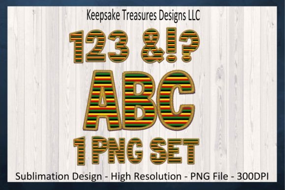 Faux Stitch Embroidery Letters Numbers