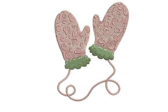 Pink Leopard Print Mittens Embroidery Review