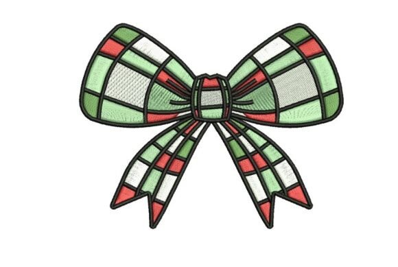 Plaid Christmas Bow Embroidery Design Review