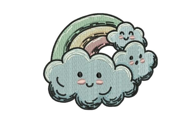 Rainbow and Clouds Embroidery Review