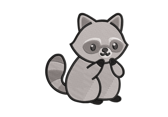 Rascal the Raccoon Embroidery Design