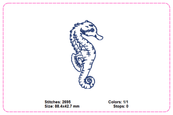 Sea Horses Embroidery Designs Review