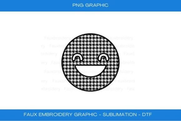 Smiley Face Houndstooth Faux Embroidery Review