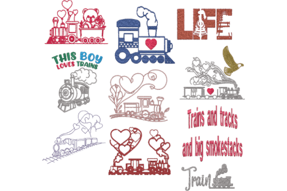 Trains Machine Embroidery Design Review