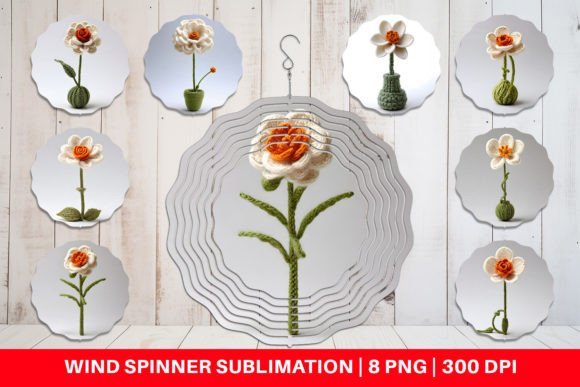 Wind Spinner Flower Embroidery